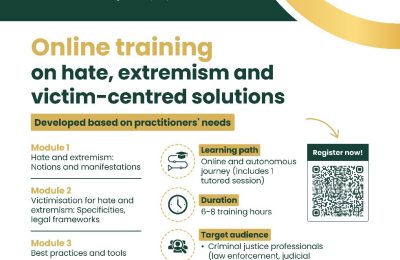 Online training on hate, extremism and victim-centred solutions